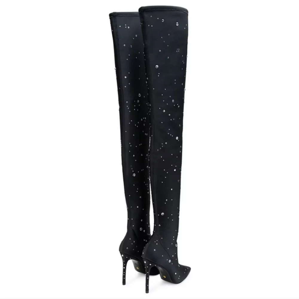 STUART WEITZMAN Over The Knee Boots Black Size 7 New